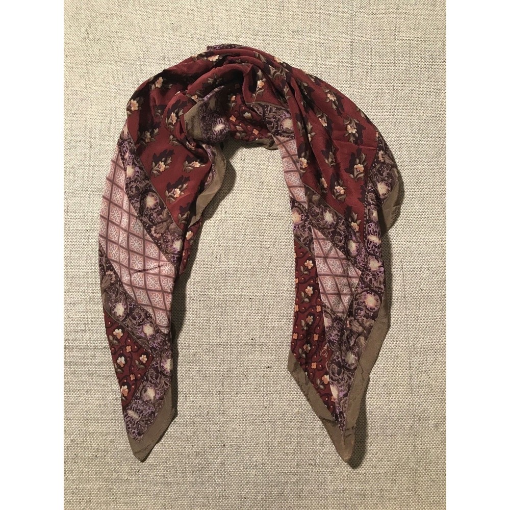 Oscar de la Renta Women's Scarf 100% silk floral Print #534